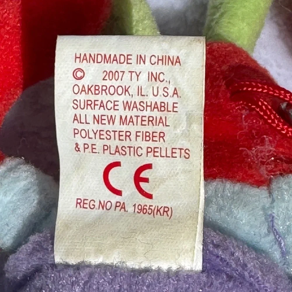 Ty Mr. Krabs SpongeBob SquarePants Plush Backpack Clip 2007 Small Red Purple